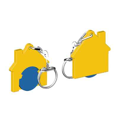 Porte-jeton 1 euro pour caddie "Maison